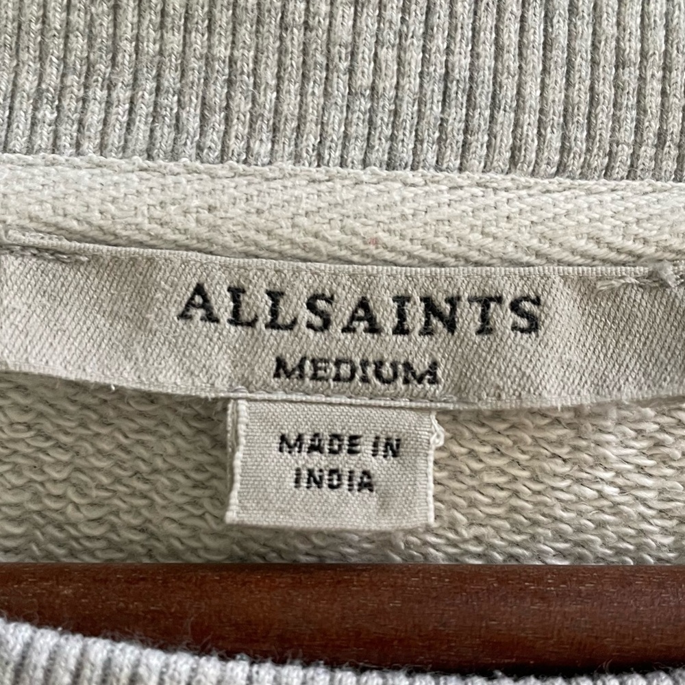 All Saints Margot Floral Embroidered Sweatshirt Medium Gray Pink Blue - Picture 11 of 13